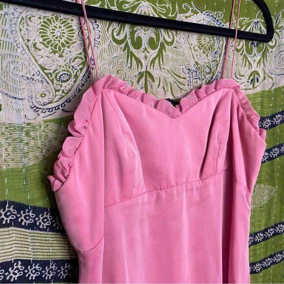 Vintage Y2K Alfred Angelo Pink Empire Waist Formal Dress Size 4 SEE DESCRIPTION - Picture 3 of 16